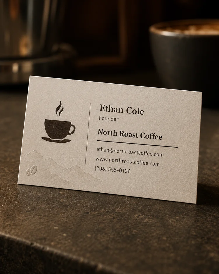 Business Card AI result example 13