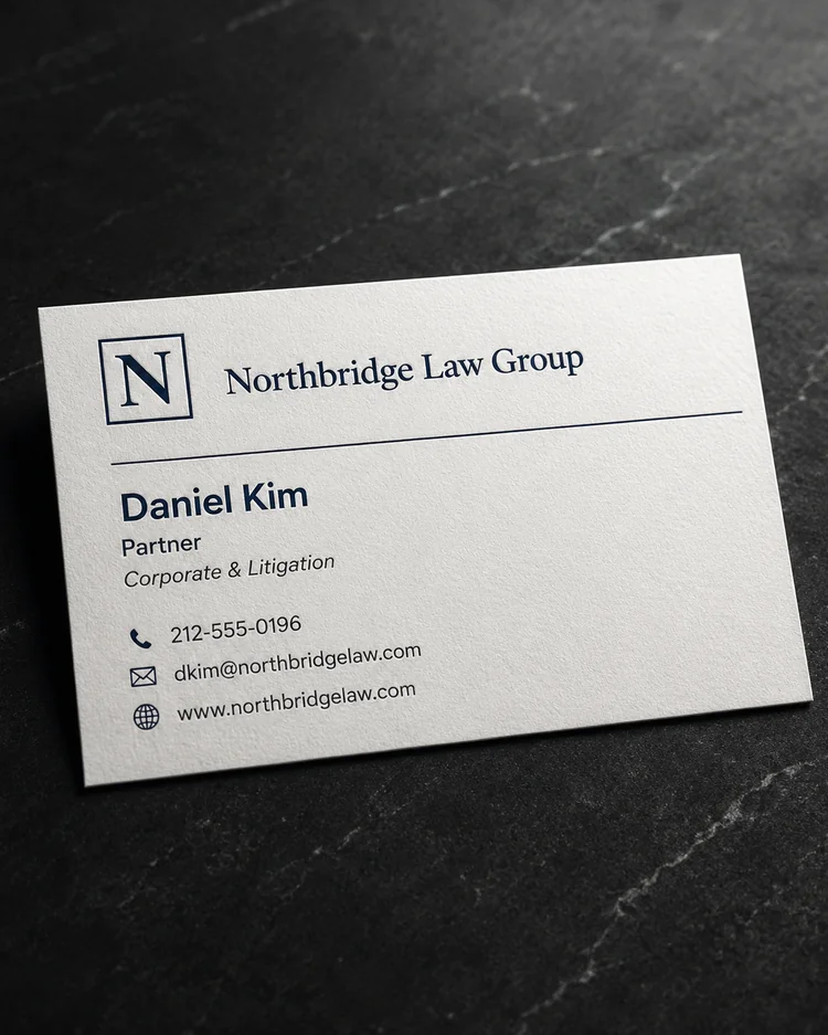 Business Card AI result example 2