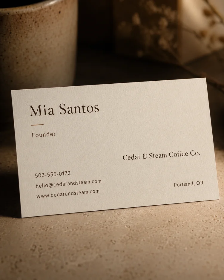 Business Card AI result example 3