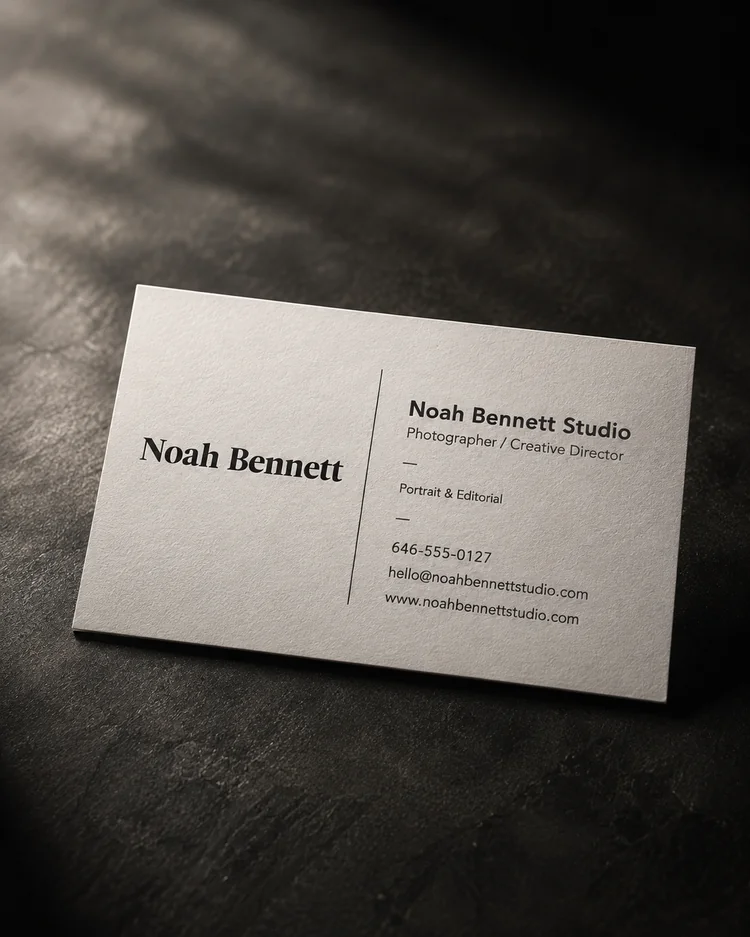Business Card AI result example 4