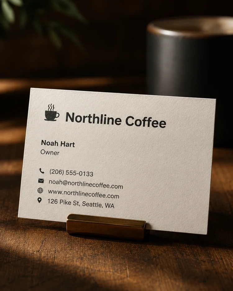 Business Card AI result example 8