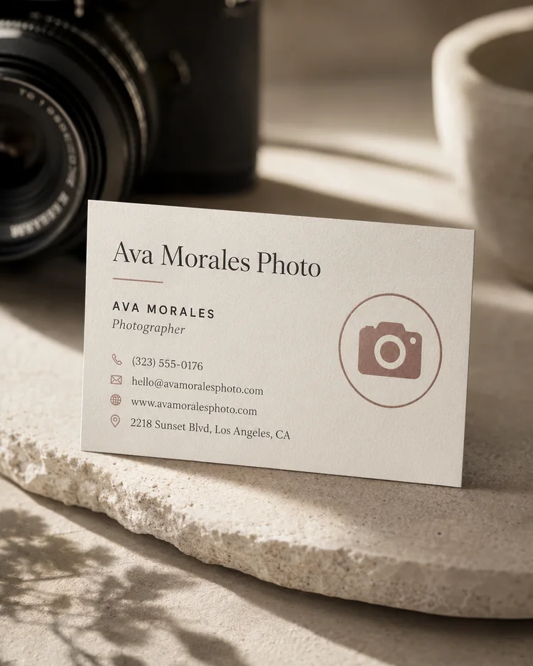 Business Card AI result example 9