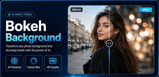 Bokeh Background before and after example