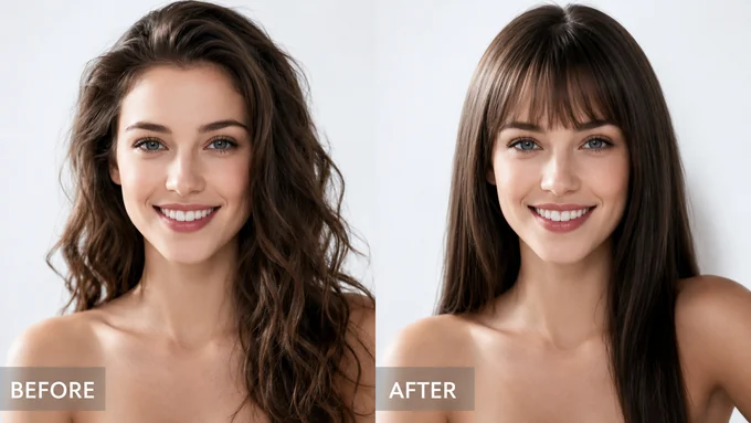 Hairstyle Studio before and after example