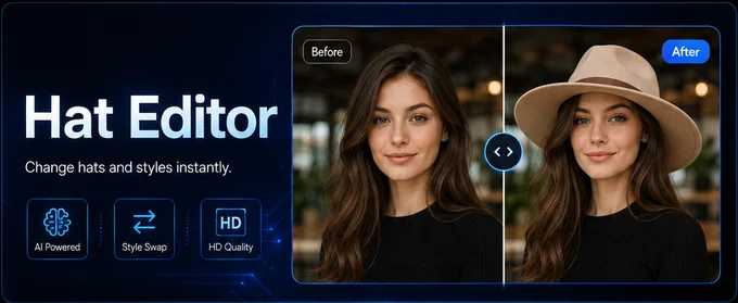 Hat Editor before and after example