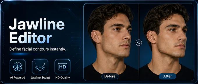 Jawline Editor before and after example