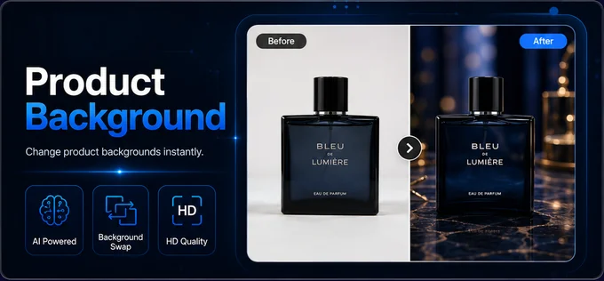 Product Background before and after example